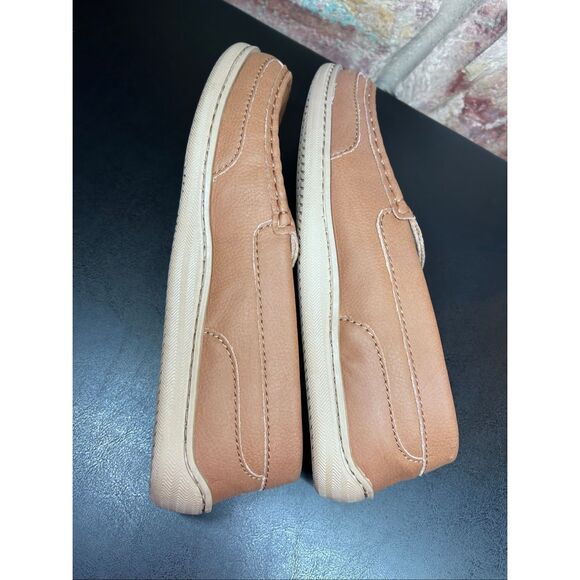 My Pillow Slippers Men’s 10 Leather Moccasins Memory Foam Chestnut Brown - Picture 6 of 10